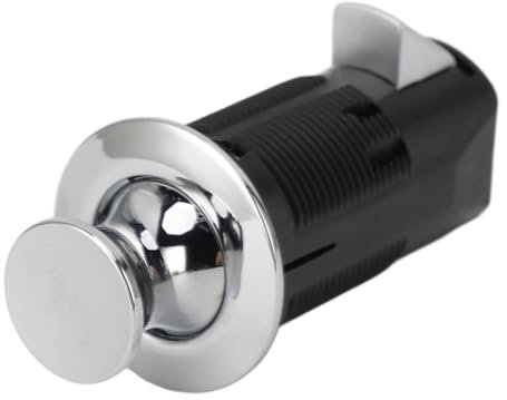 Nimomo Schrankschloss, Zinklegierung, ABS, Sicheres, Rundes, Eingebettetes Push-to-Open-Schloss für Akten, Schubladen, Schränke, Briefkästen, Wohnmobilmöbel (Chrom)