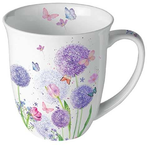 Ambiente Porzellan Tasse ca. 400ml Becher Bone China Mug Für Tee Oder Kaffee Frühjahr Sommer Flower beauty