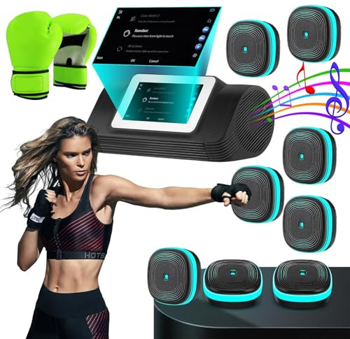 Smart Music Boxmaschine - Wandmontiertes Indoor-Fitnessgerät mit einstellbaren Modi und Geschwindigkeit, HD-Großbildschirm, inklusive Boxhandschuhen, ideal für Erwachsene & Kinder Übung
