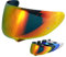 Motorradhelm Visier für C10,UV Schutz Helmvisier,Motorrad Windschutz Helm Objektiv Visier Vollgesichts.Motorradhelm Visier Ersatz (Chrom Rot)