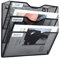 GOMETY Porte-revues mural en métal noir A4 avec 3 compartiments, organiseur de magazines mural, porte-documents A4, porte-journaux, bureau, école, organiseur