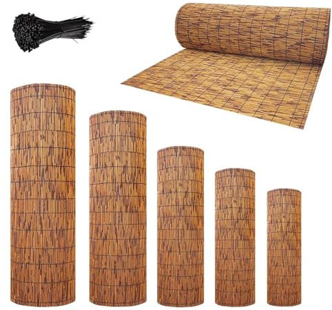 Panneaux De Clôture En Roseaux Canne De Bambou Pour Balcon 50 80 100 120 150 180 200 300 500 1000cm Hauteur Clôture Décorative Séparation Clôture En Bambou Occultant,Protection Vent & Soleil