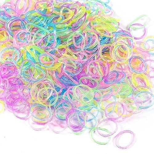 Momo's Den 600+ Glow in the Dark Loom Bands Refill Pack – DIY Bracelet Making Kit with Hook Tool & Colorful S Clips – Craft Refill Set for Kids & Teens (600+ Bands) (Multi colour)
