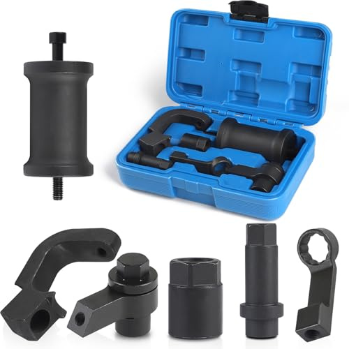 efuturetime 6pcs Extracteur d'injecteur Diesel Outil Compatible avec Audi VW VAG 1.6 2.0 TDi Moteur Remplace T10402 T10415 avec Marteau Coulissant et 5 Adaptateurs