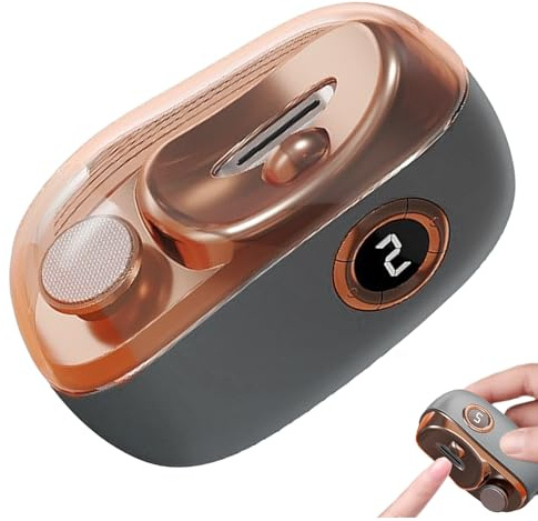Rrlihjgu Coupe-ongles électrique pour ongles des pieds – Tondeuse à ongles rechargeable USB – Coupe-ongles à LED avec 3 vitesses pour soins aux personnes âgées, maison voyage