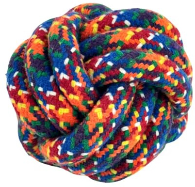 HighFigh Mountain Rope Ball Dog Toy, 8 cm, Promotes Dental Health, Massages Gums, Cleans Teeth, Interactive Play
