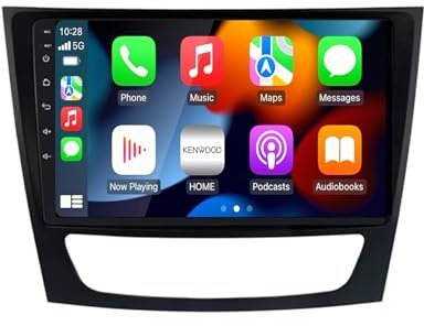 Autoradio Bildschirm für Mercedes Benz w211 E300 w203 Radio 2002-2010 9 Inches Android 15 für AUT Autoradio Steering Wheel Controls Für, 4Core 2G+32G