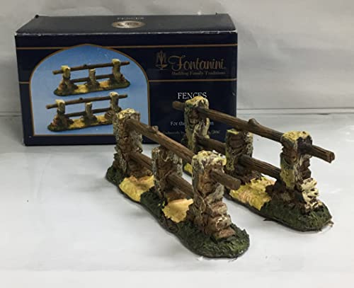 Roman Fontanini Inc., 2 Piece Fence Set, 5 Shepherds Collection, Nativity Figure and Accessories, Hand Sculpted and Painted
