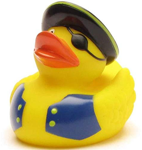Duckshop Piraten Badeente Störtebecker I Quietscheente I L: 8,5 cm