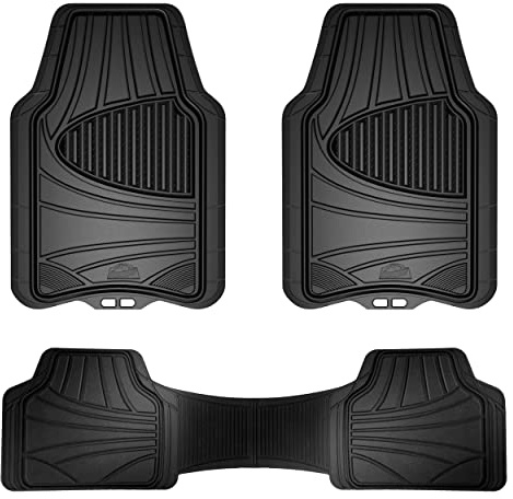 Armor All 3-Piece All-Season Floor Mats, Universal Fit Mats for Cars, Trucks, SUVs — Black