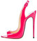 EDEFS Damen Peep Toe Stiletto Sandalen Sling Schuhe Übergröße Sandaletten mit 120mm Absatz Rose EU36