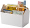 YAMAZAKI 3465 FAVORI Aufbewahrungsbox, Polypropylen/Holz, Minimalistisches Design, 37 x 21 x 24 cm (LxBxH), Weiß