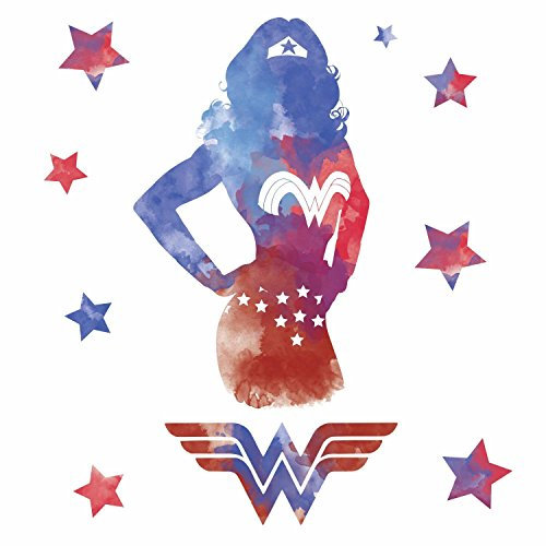 RoomMates Wonder Woman Aquarell Wandaufkleber zum Abziehen und Aufkleben