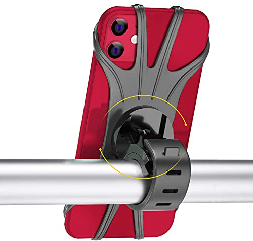 TAIYUNWEI Bike Phone Holder, 360° Rotate&Adjustable Silicone Phone Holder,Bike Phone Mount Universal for 4-6.5 Phones,Compatible for iPhone/Huawei/Samsung Galaxy Series