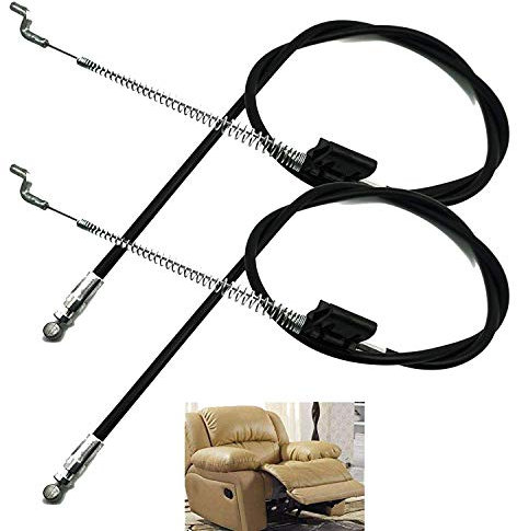 Pmsanzay Metal Recliner Replacement Cables, 2pcs Sofa-Recliner Parts for Ashley, Major Brands - Larger Barreled Cable with 5MM Nipple, Fits Most Sofas from Harveys, SCS Furniture, DFS