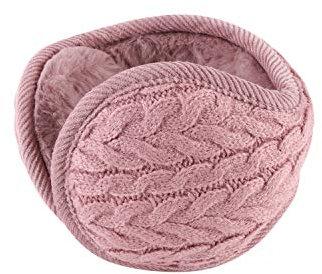 Qchomee Cache-Oreilles Homme Femme Chaud Laine Hiver Thermique Pliable Protège-Oreilles Anti-Froid Earmuffs pour Ski Course Equitation Camping Cyclisme (Rose)