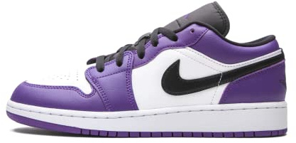 Jordan Air 1 Low Sneaker da uomo, Bianco/Fucsia-arancio-nero, 6 Big Kid