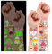 Leesgel Tattoos Kinder, 12 Blatt Leuchtende Temporäre Tattoos für Kinder Osterkorb Taschen Füller, Osterdekoration Jungen Mädchen Geschenke Spielzeug Aufkleber Ostereiersuche Spiele Preise Partybedarf