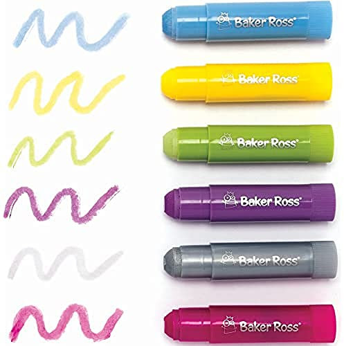 Baker Ross Malstifte in Einhorn Farben - 6er Pack, Malstifte für Kinder (FC321)