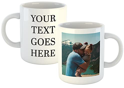 Personalised Mug - Printed with Text and Photos Coffee Cup Tea Cup Various Options Mothers Day Fathers Day (Image and Text)