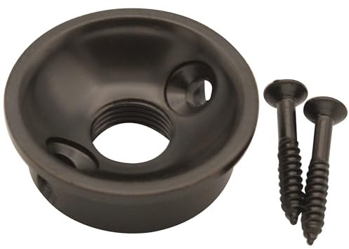 Telecaster round cup jack plates Black