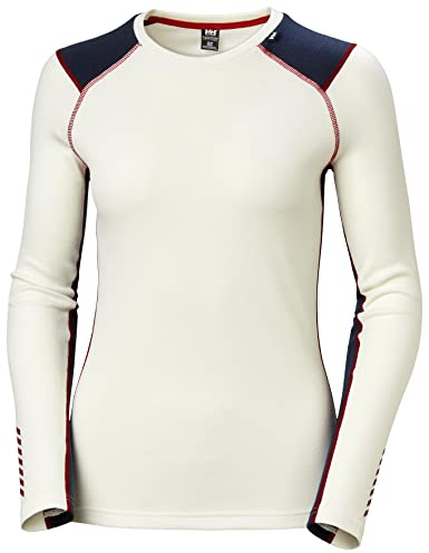 Helly Hansen Women's Lifa Merino Midweight Crew Shirt, White, XL UK