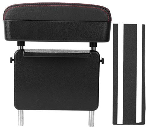 Joyzan Car Armrest Cushion, Box Glove Storage Water Cup Holder Seat Tray Organizer Pocket Elbow Leather Rest Container Adjustable Holders Parts Boxes for Auto Center Console Pad Suv Truck Vehicle