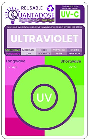 QuantaDose® Multi-Wavelength Bi-Lumineszierende UVA/UVB/UVC/Far-UVC-Licht Testkarte