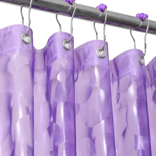 Ga-Geetopia Duschvorhang, EVA-Kunststoff, 3D-Optik, Violett, Perle, hochwertig, leicht, 183 x 183 cm, für Badezimmer, Dusche, Ausstellungsraum, mit rostfreien Metallösen und beschwertem Magnet