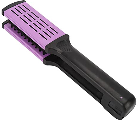 Abrazadera Cepillo Plano Cepillos para el Cabello, Peine de Doble Cepillo Cerdas Suaves Alisador Cepillo para Férula para el Cabello en Forma de V con Ergonómico para