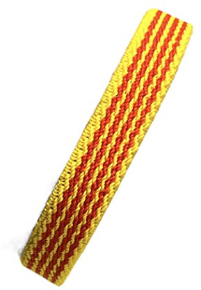 makio Pulsera Hombre Mujer Bandera de Cataluña Elástica. Pulsera Senyera Catalunya Lona Elástica. (Bandera Cataluña 1cm)