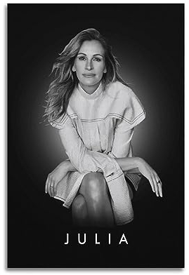 VZRSQZK Julia Roberts Schauspielerin-Poster, dekoratives Gemälde, Leinwand-Wandposter und Kunstdruck, modernes Familienschlafzimmer-Dekor-Poster, 20 x 30 cm