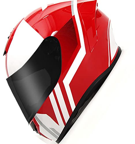 Icon Motorradhelm Casco para Motocicleta DOT/ECE-zugelassener Integral-Motorradhelm mit Bluetooth-Steckplatz Dualer Anti-Beschlag-Anti-UV-Motorrad-Straßenfahrradhelm