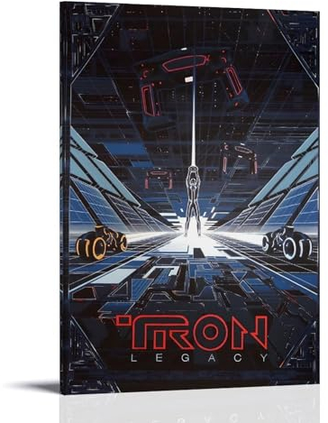 KHAMEO Tron Poster Leinwand Poster Dekorative Malerei Leinwand Wandposter und Kunstdruck Moderne Familie Schlafzimmer Dekor Poster 60 x 90 cm