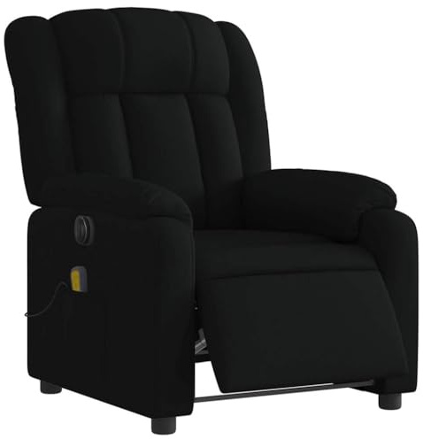 vidaXL Massagesessel Elektrisch Schwarz Stoff