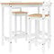 vidaXL Bar Set 3-TLG., Barstuhl mit Rückenlehne Fußstütze, Barmöbel für Küche Esszimmer Wohnzimmer, Bartisch Barhocker, Skandinavischer Stil, Weiß Massivholz Kiefer