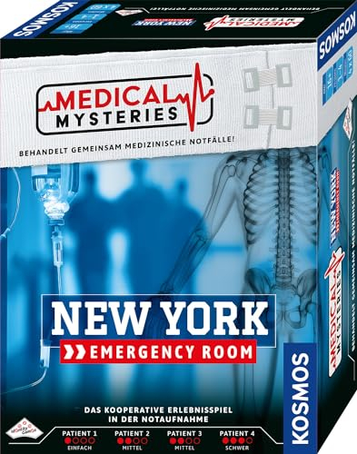 KOSMOS 684402 Medical Mysteries - New York, kooperatives Rollenspiel mit medizinischem Setting, Medical Crime Files, Brettspiel ab 16 Jahre, Empfehlungsliste Spiel des Jahres 2025
