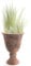 Terracotta Urn Planter Vintage Style Footed Flower Pot Indoor/Outdoor French Country Style Garden Planter with Beaded Edge Design Traditional Patio Decking Decor (Large)