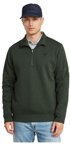 G-STAR Men's Premium Core Half Zip Sweater, Grey (graphite D26459-C235-996), L