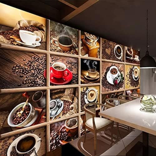 XLMING Cafe Combo Dekor Esszimmer Küche 3D Tapete Wohnzimmer Sofa Schlafzimmer Esszimmer Home Dekoration Wand-200cm×140cm