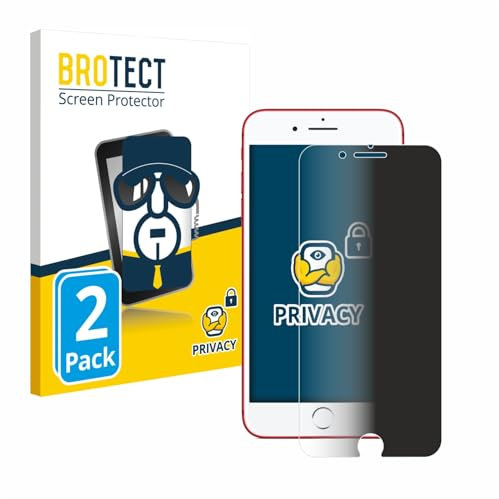 BROTECT (2 Stück Anti-Spy Blickschutzfolie für Apple iPhone 7 Plus Red Privacy Screen Protector [Displayschutz-Folie, Sichtschutz, Blaulichtfilter]