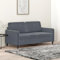 Willood 2 Sitzer Sofa mit Schlaffunktion Couch für Wohnzimmer Schlafzimmer Dunkelgrau 140 cm Samt