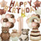 Deko 1. Geburtstag Junge Mädchen - Bär Geburtstagsdeko Luftballons Set mit Happy Birthday Ballons Bären Folienballon, Dekorationen für Babyparty Kindergeburtstag Tiere Thema Party
