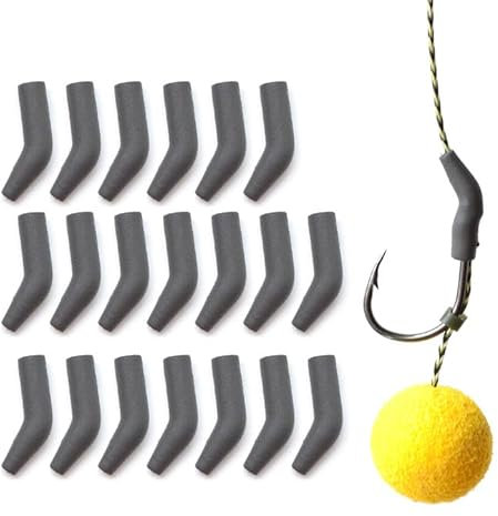 Angelhaken Kicker - 20 STÜCK, verbesserte Rig Performance Line Aligner Ärmel für Karpfenangeln Zubehör (FBA-XT190)