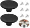 2 Pcs Saucepan Lid Knobs Compatible with Dutch Oven, 5.5cm Anti-slip Pot Handle Knob Replacement for Le Creuset Cooking Pots Dishs Saucepans, Heat-resistant Bakelite Material