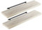 Casaria® 2X Wandregal Holz Eiche Hängeregal mit Halterung 15kg Tragkraft Küche Wohnzimmer Flur Schweberegal Bücherregal Regalbrett Schwebend 90cm