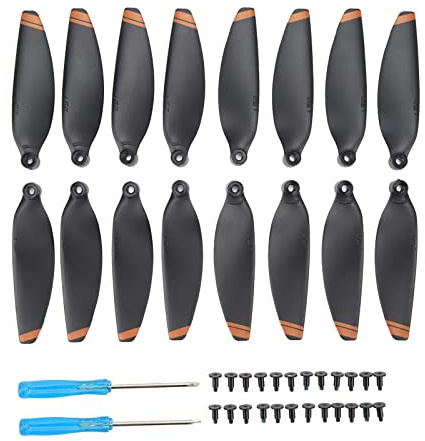 Luocute Mini Drone Propellers Replacement Blades with Low Noise Quick Release Props, 16pcs Propellers, 24pcs Screws, 2pcs Screwdriver for Easy Installation, PC Material,Stable Flight