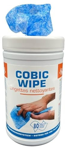 Lingettes Nettoyantes Imprégnées x80 - Cobic Wipe | Lingettes Mains et Surfaces Sans Rinçage | Hygiène Parfaite pour Atelier, Chantier, Bureau | Pratiques et Efficaces, Sans Eau