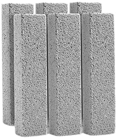 6 -Pack -Bimsstein -Steine ​​-Toilettenschüsselreiniger, Toilettenschüssel Hartwasserringe, Kalziumanbau, Bügeleisen und Rost..Pims für Reinigung, Badewanne, Spülbecken, Grill (grau) 1 geeignet