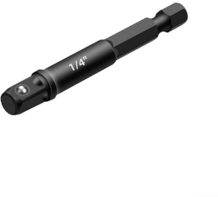Jotekonoby Adaptateur de douille 2 en 1 en acier au chrome vanadium pour perceuse à percussion, porte-embout de tournevis magnétique pour outils électriques (6,35 mm)